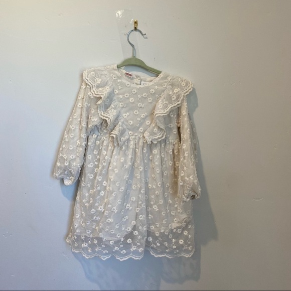 ZARA EMBROIDERED DRESS WITH TULLE 4/5 - Picture 4 of 9